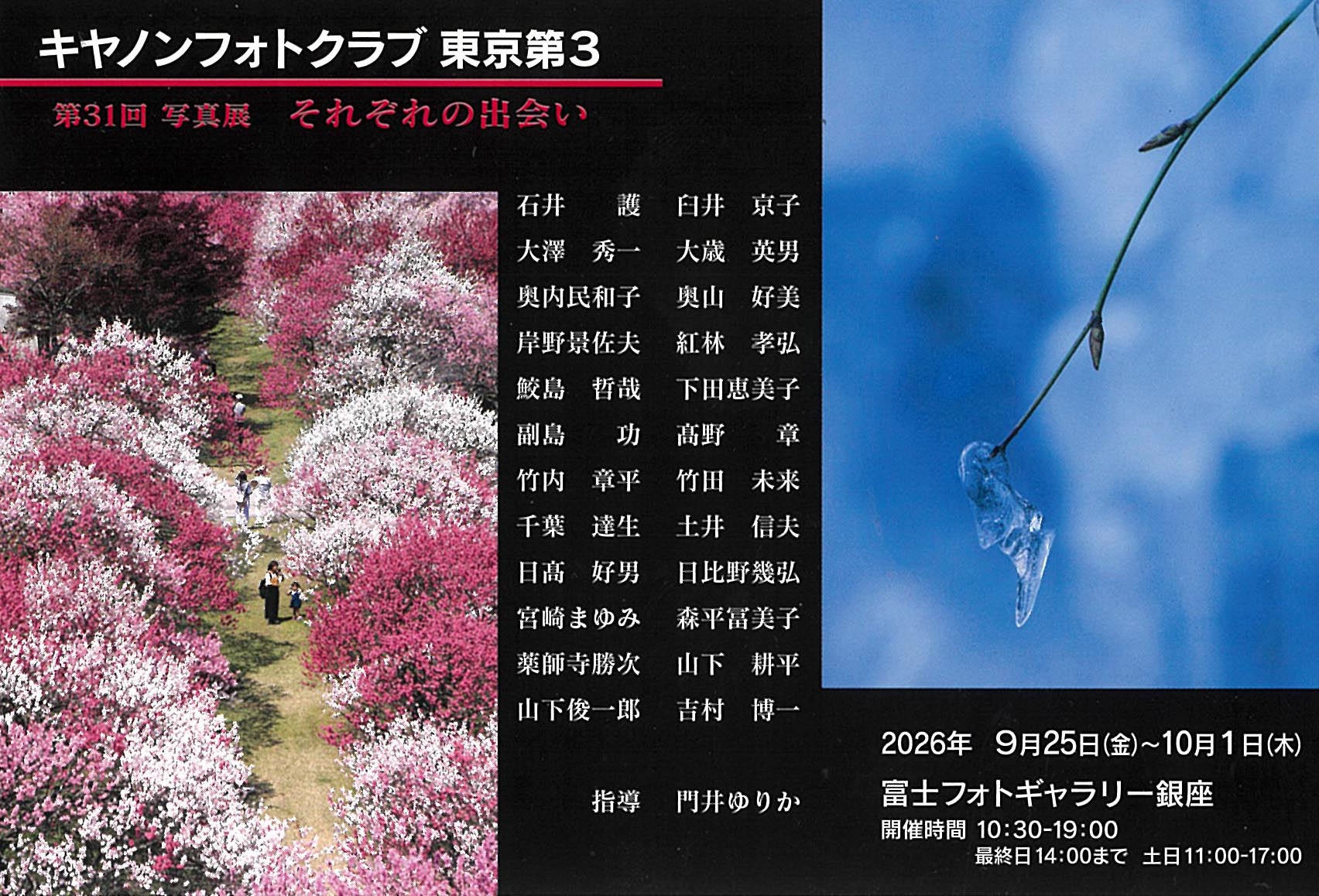 キヤノンフォトクラブ東京第3第31回 写真展 それぞれの出会い
